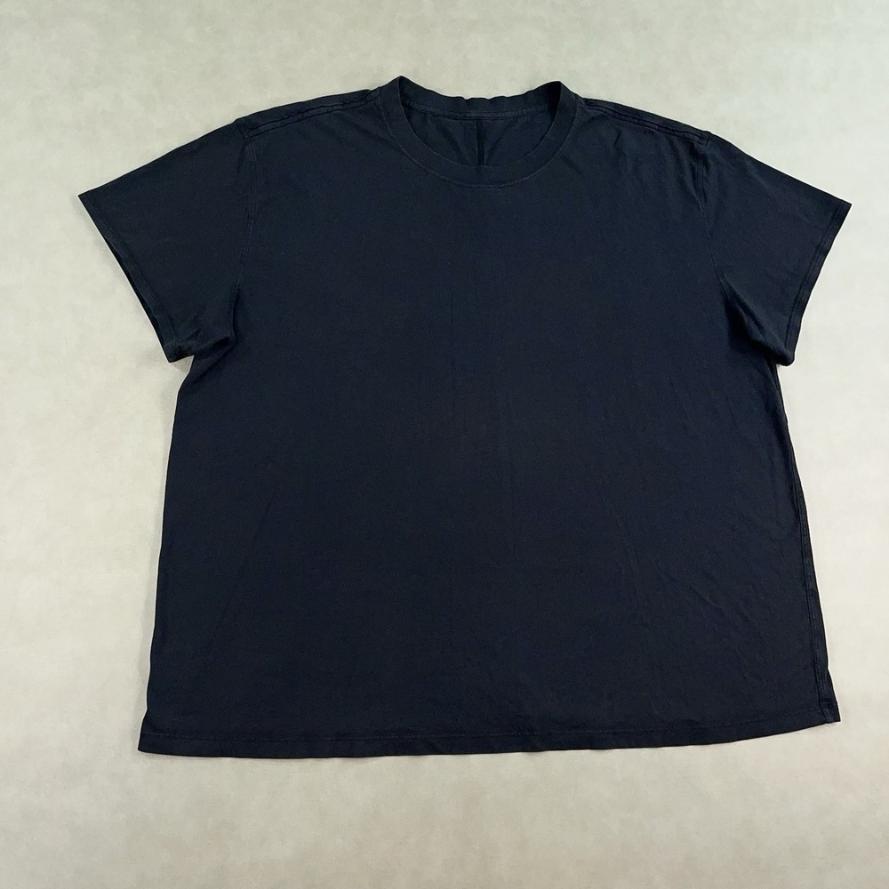 Lululemon T-Shirt Mens XL Crew Neck Short Sleeve Black Tee Back Seam No Tag